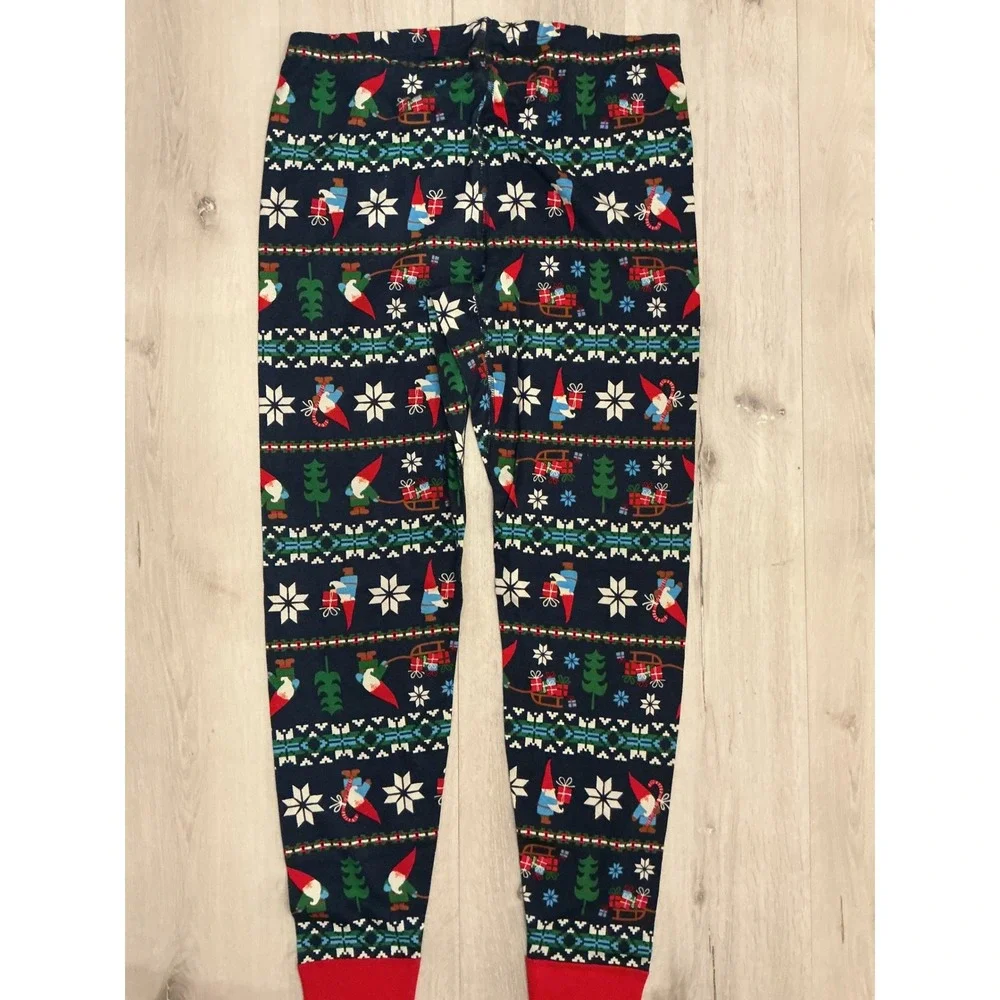 Hanna‎ Andersson Kids Pajama Bottoms Navy Christmas Print XL New With Tags